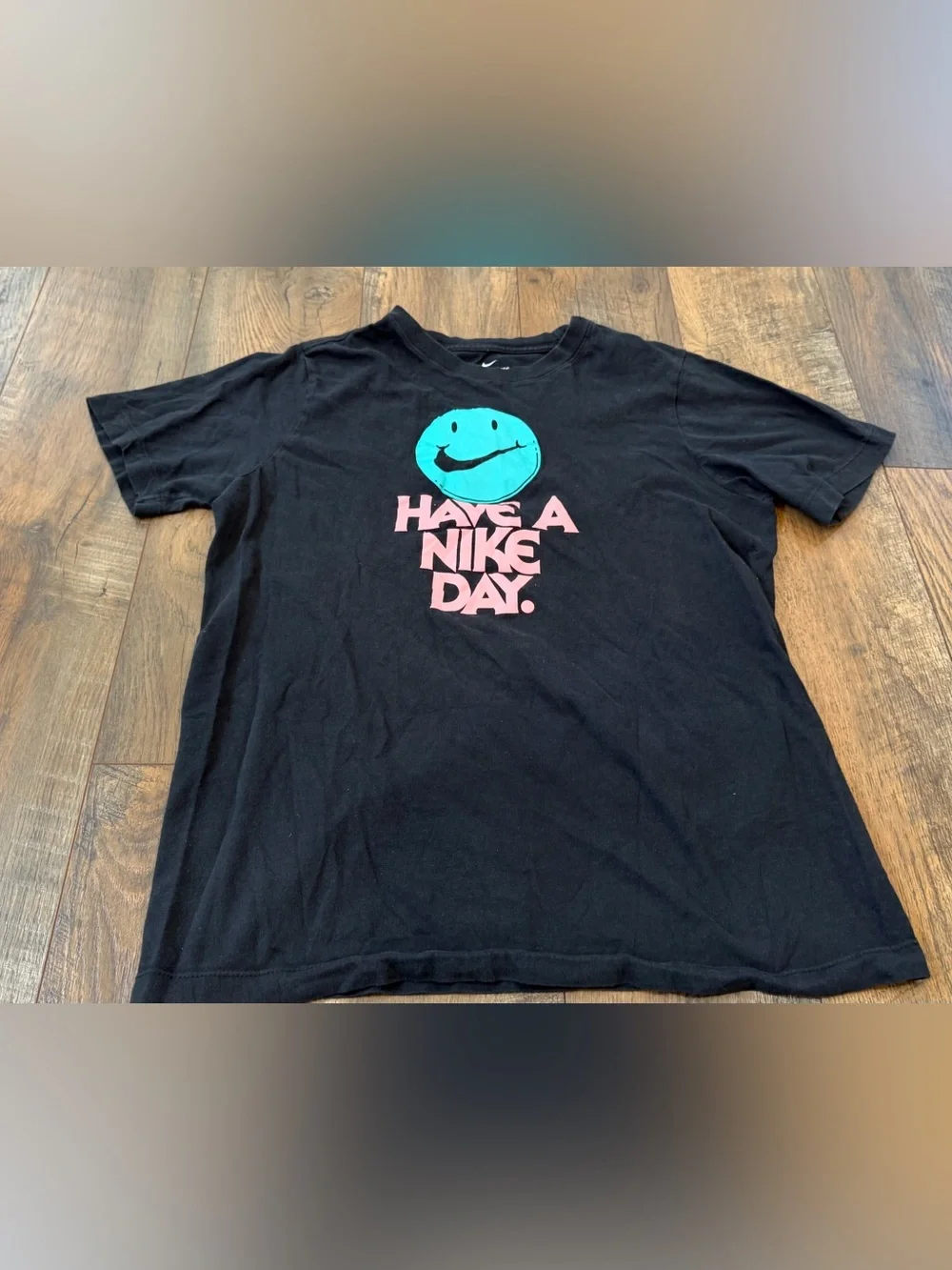 Nike Youth Short Sleeve T-Shirt, Black, Size XL, “Have A Nike Day”